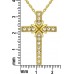 N880G Forever Gold Austrian Crystal Clover Cross Necklace102928